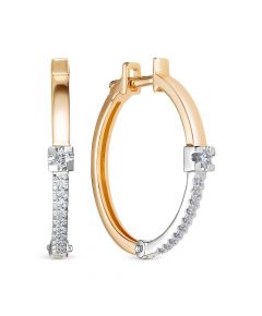 Серьги из красного и белого золота ЛЕТО c бриллиантами 882-2120