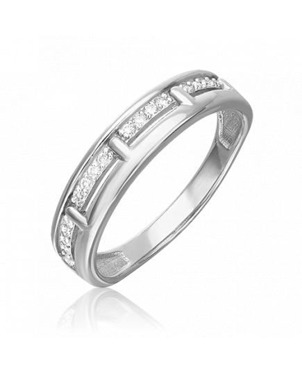 Кольцо из белого золота с бриллиантами 01-0878-00-101-1120-30 Platina Jewelry