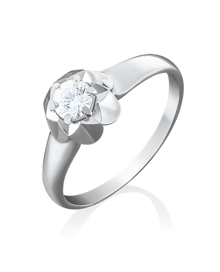 Помолвочное кольцо из белого золота с бриллиантом 01-4941-00-101-1120-30 Platina Jewelry