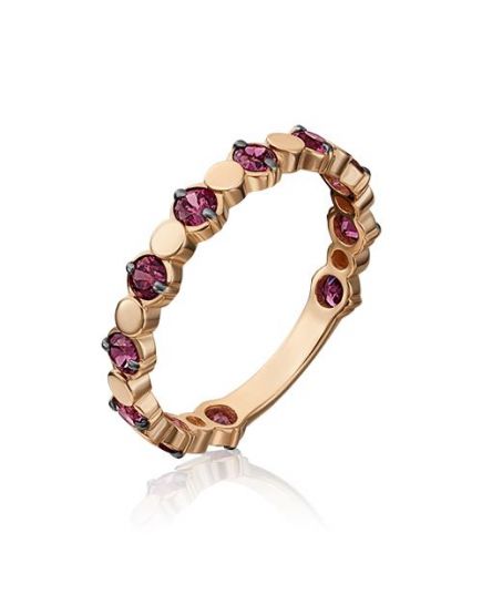 Кольцо из красного золота с гранатами 01-5352-00-204-1110-57 Platina Jewelry