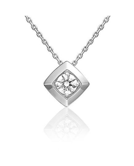 Подвеска-бегунок из белого золота с фианитом 03-0309-00-501-1120-38 Platina Jewelry