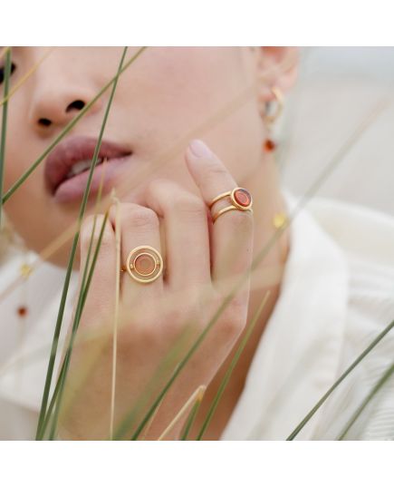 Серебряное Кольцо R9186ZK Sun Stone, изображение 2