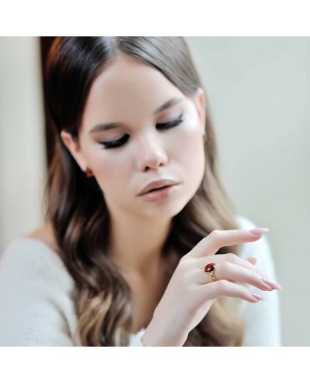 Серебряное Кольцо R9222ZK Sun Stone, изображение 3