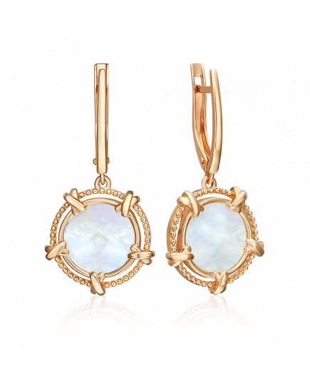 Серьги с английским замком из красного золота 02-5454-00-744-1110 Platina Jewelry