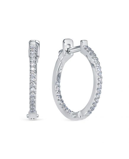 Серьги из белого золота ЛЕТО c бриллиантами 549-2200