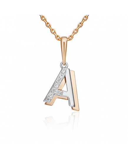 Подвеска из комбинированного золота с фианитами 03-3418-А-401-1121 Platina Jewelry
