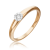 Кольцо из красного золота с бриллиантом 01-1510-00-101-1110-30 Platina Jewelry, Размер: 16